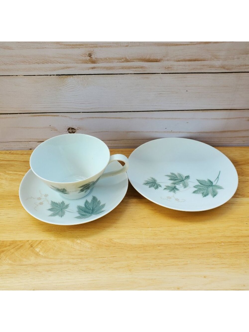 VTG Noritake Wild Ivy Teacup Saucer And Dessert Plate Japan Fine China No. 102